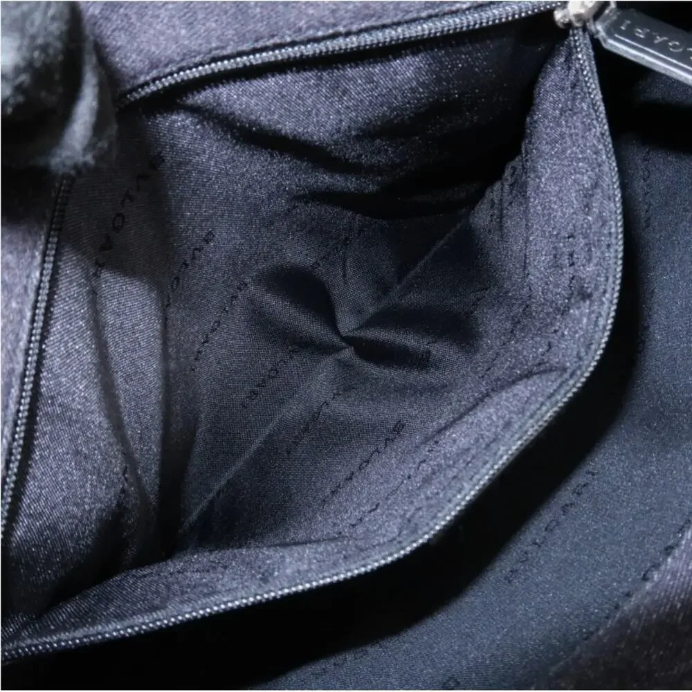 💎✨Authentic✨💎BVLGARI Logo Mania Canvas Leather Tote Bag Hand Bag Black - Picture 15 of 17